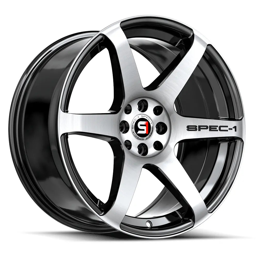 Spec-1 SPT-32 17X8 +42 Gloss Black & Machined