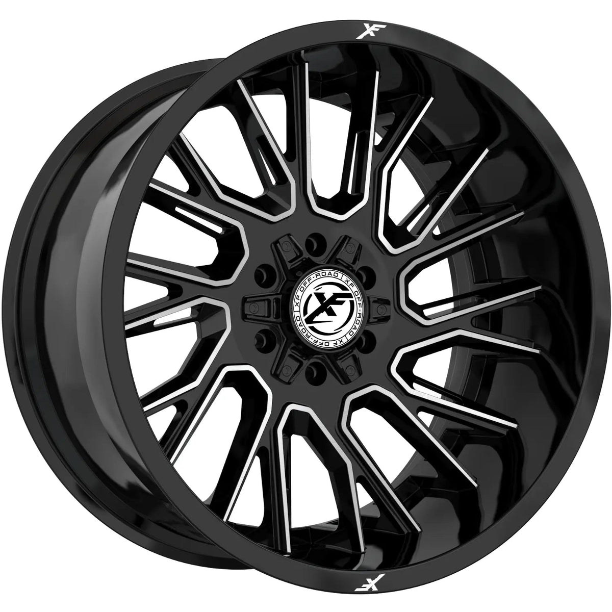 XF Off-Road XF-230 17X9 +12 Gloss Black & Machined