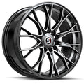 Spec-1 SP-59 18X8 +38 Gloss Black & Machined & undercut