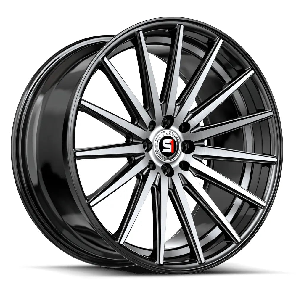 Spec-1 SP-69 17X7.5 +42 Gloss Black Machined & undercut