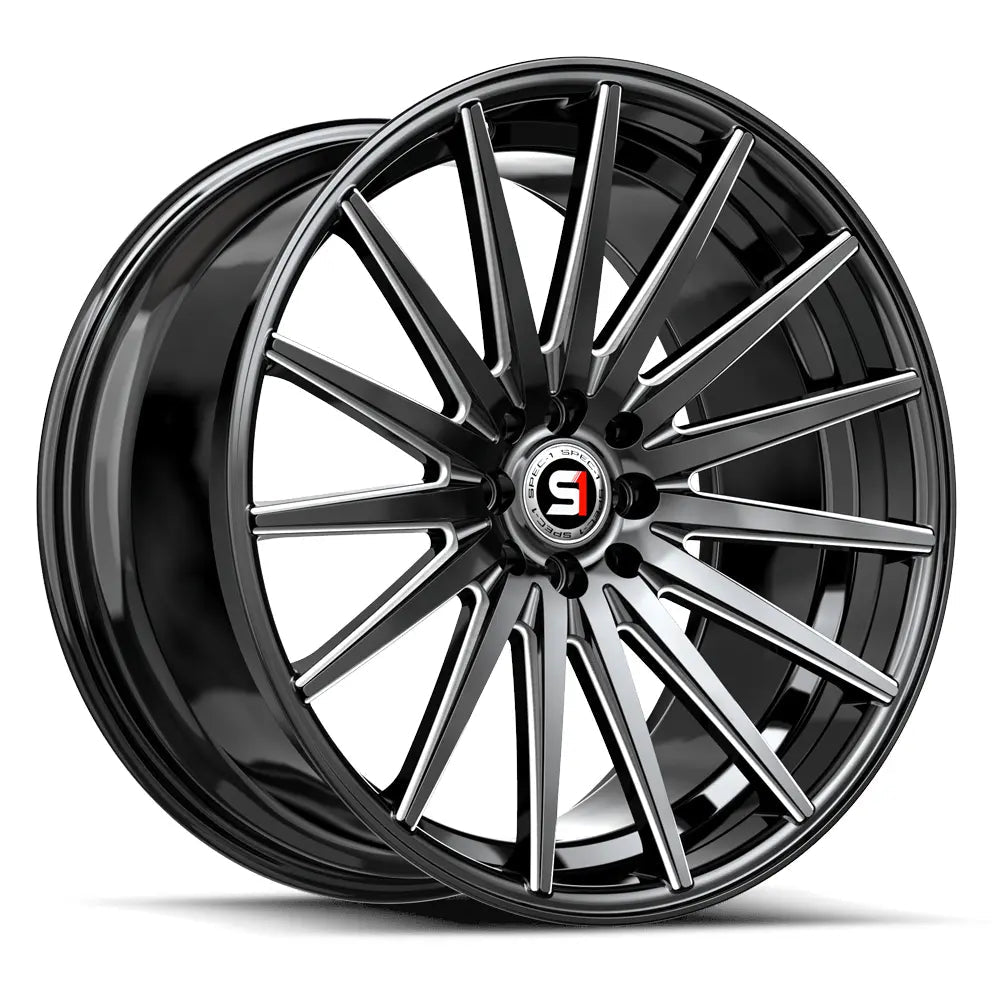 Spec-1 SP-69 17X7.5 +42 Gloss Black & Milled