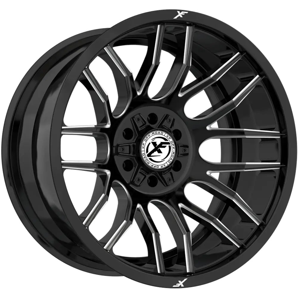 XF Off-Road XF-232 17X9 0 Gloss Black & Milled