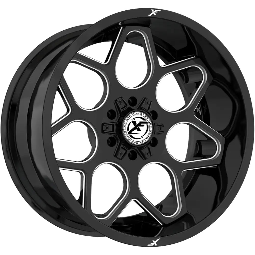 XF Off-Road XF-233 20X9 0 Gloss Black & Milled