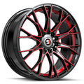 Spec-1 SP-59 18X8 +38 Gloss Black & Red Machined