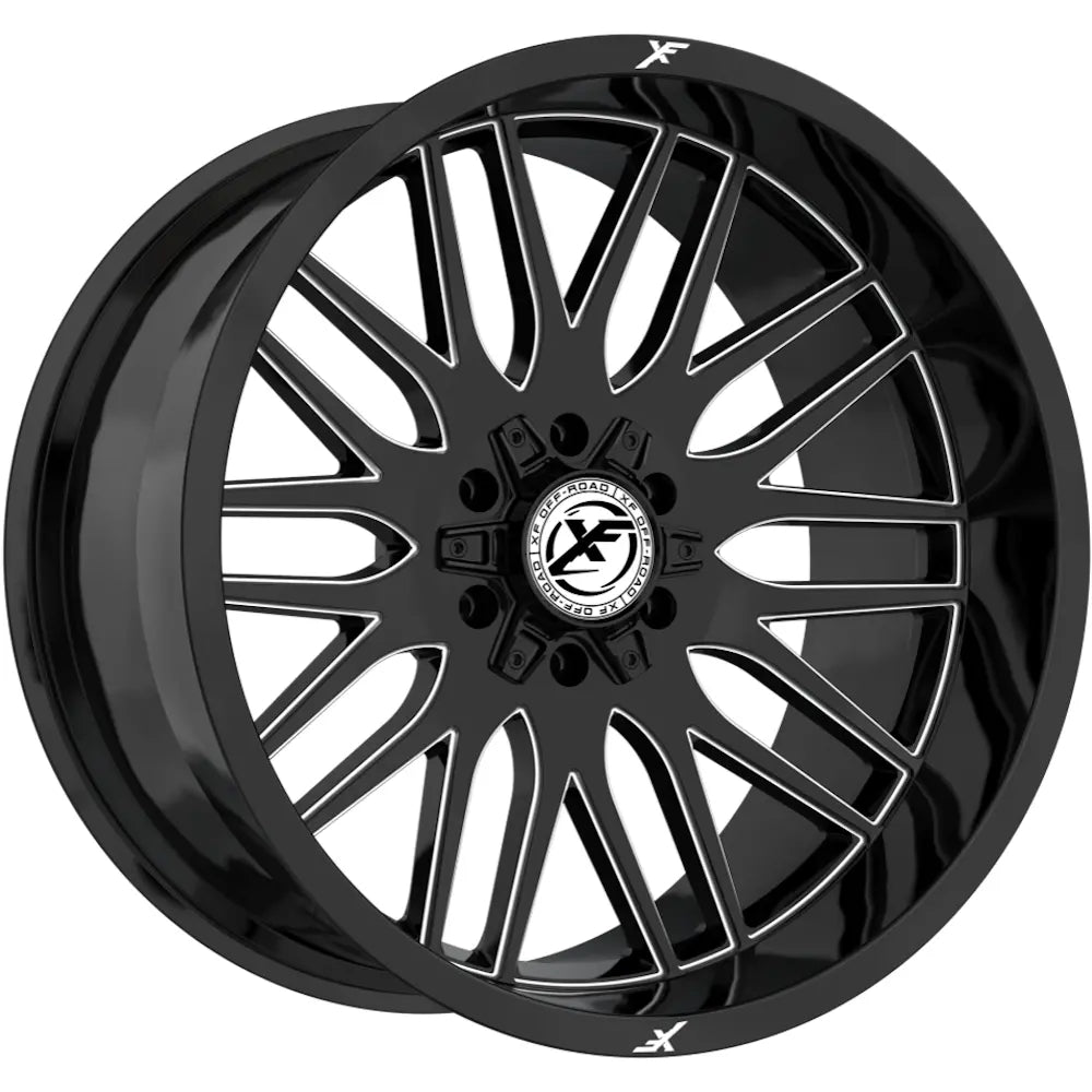 XF Off-Road XF-240 24X14 -76 Gloss Black & Milled
