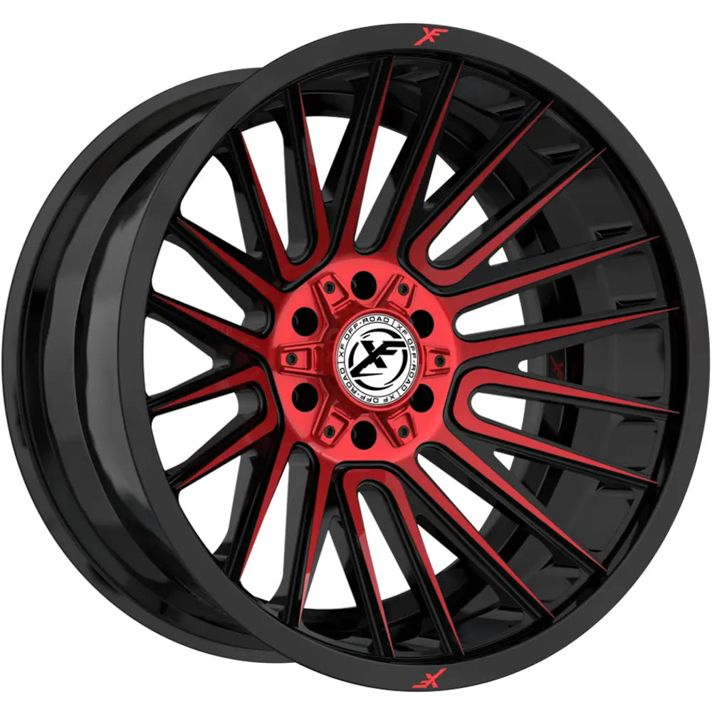 XF Off-Road XF-234 17X9 0 Gloss Black & Red Machined