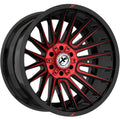 XF Off-Road XF-234 20X10 -12 Gloss Black & Red Machined