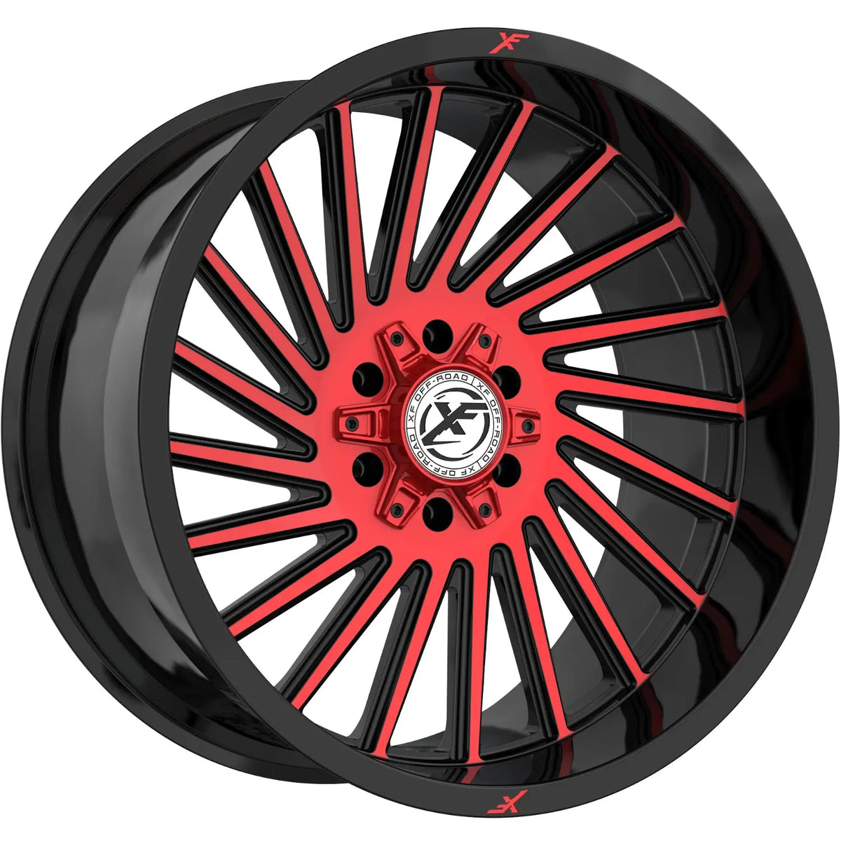 XF Off-Road XF-239 22X12 -44 Gloss Black & Red Machined