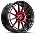 Spec-1 SP-64 18X8 +34 Gloss Black & Red Machined
