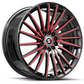 Spec-1 SP-68 17X7.5 +42 Gloss Black & Red Machined