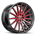 Spec-1 SP-69 17X7.5 +42 Gloss Black & Red Machined