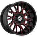 XF Off-Road XF-230 17X9 0 Gloss Black & Red Machined