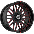 XF Off-Road XF-240 17X9 +12 Gloss Black & Red Milled