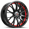 Spec-1 SP-59 17X7.5 +42 Gloss Black & Red Undercut
