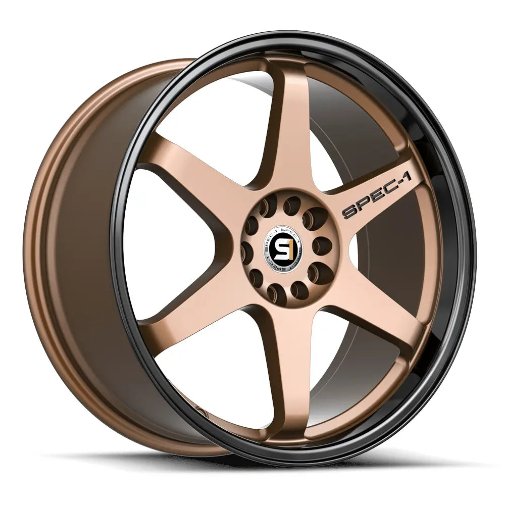 Spec-1 SPT-33 17X8 +38 Matte Bronze & Black Lip