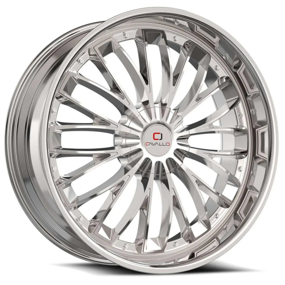 Cavallo CLV-42 22X8.5 +38 Nano Chrome