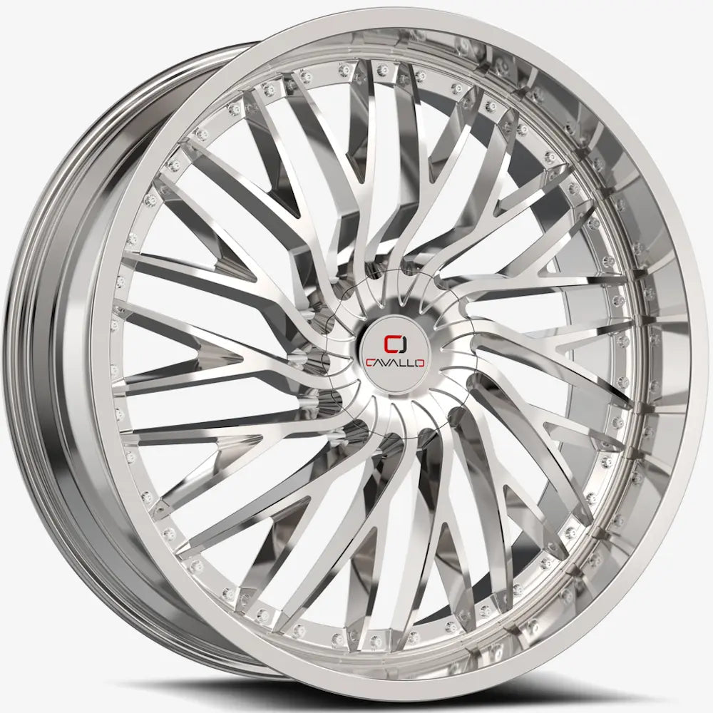 Cavallo CLV-43 22X9.5 +15 Nano Chrome