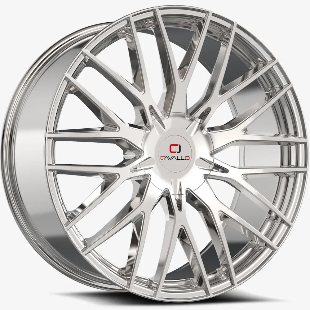 Cavallo CLV-45 22X8.5 +38 Nano Chrome