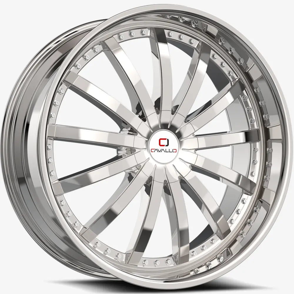 Cavallo CLV-53 22X9.5 +25 Nano Chrome