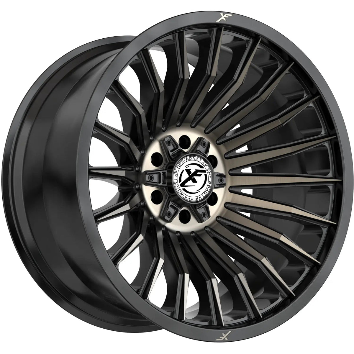 XF Off-Road XF-231 22X12 -44 Satin Black & Bronze Machined Double Dark Tint