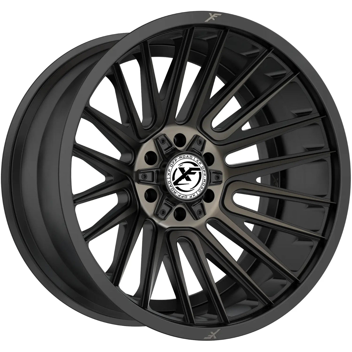 XF Off-Road XF-234 17X9 +12 Satin Black & Bronze Machined Double Dark Tint