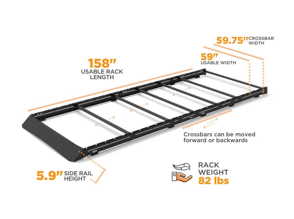 ProMaster Van Low Pro Roof Rack , 159" High Roof Extended