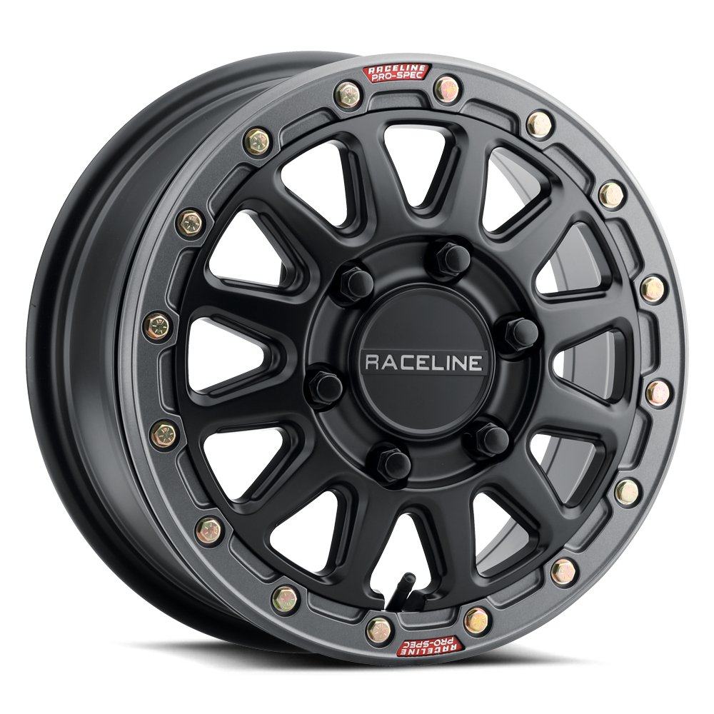 Raceline Wheels Alpha Black W/ 17X7 +25 Gunmetal