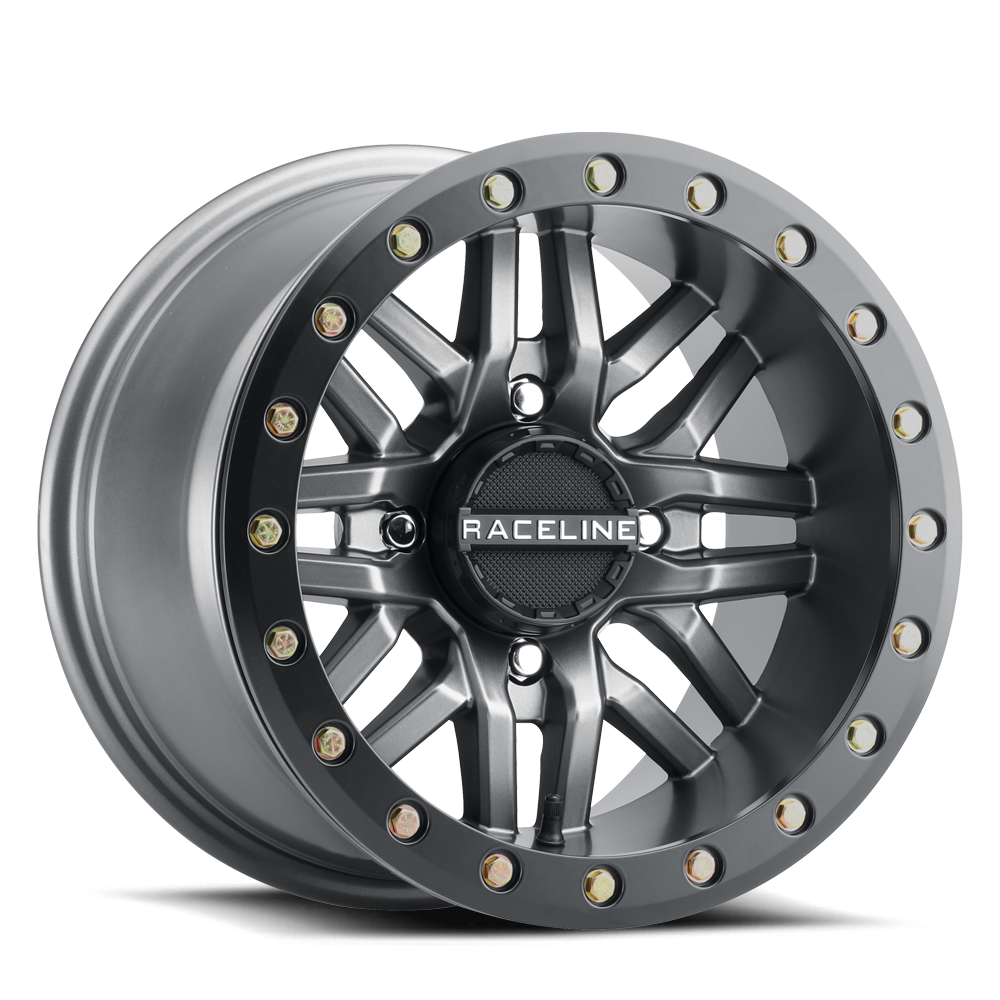 Raceline Wheels Bl Ryno Gun Metal W/ 15X10 +0 Black