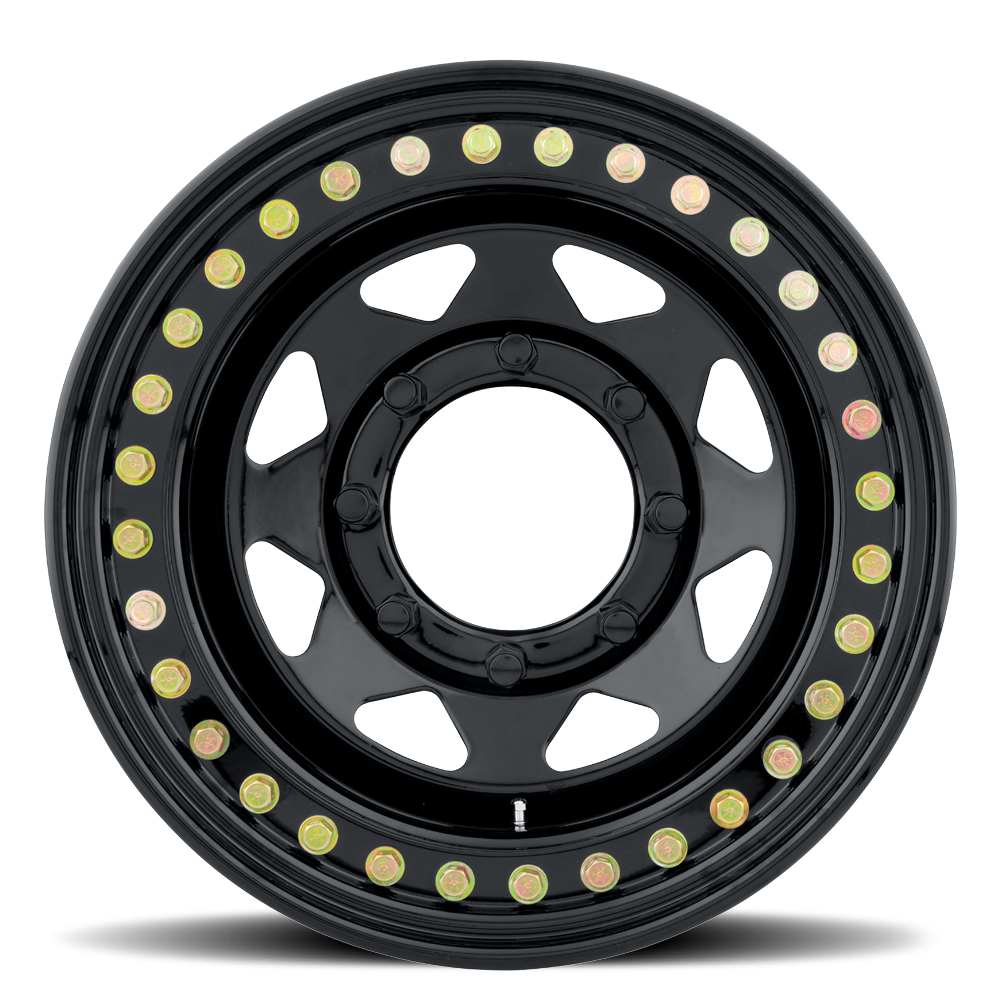 Raceline Wheels Rt80-Rock 8 Spoke 15X10 -25 Black