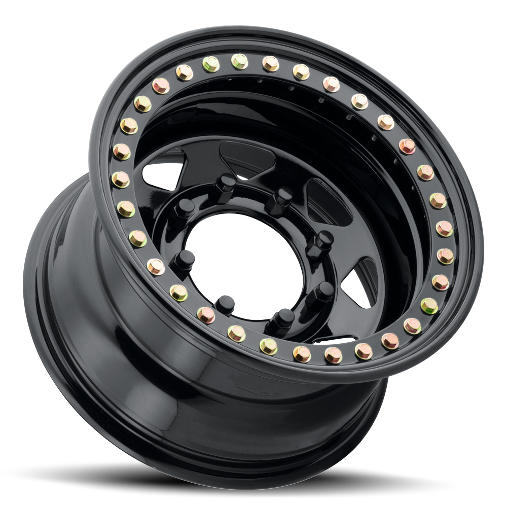 Raceline Wheels Rock 8 Spoke 15X8 +0 Black