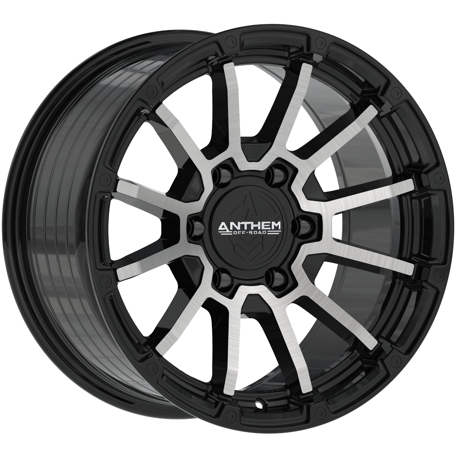 Anthem Off-Road Raider 17X8.5 +0 Satin Black W/ Machined Face