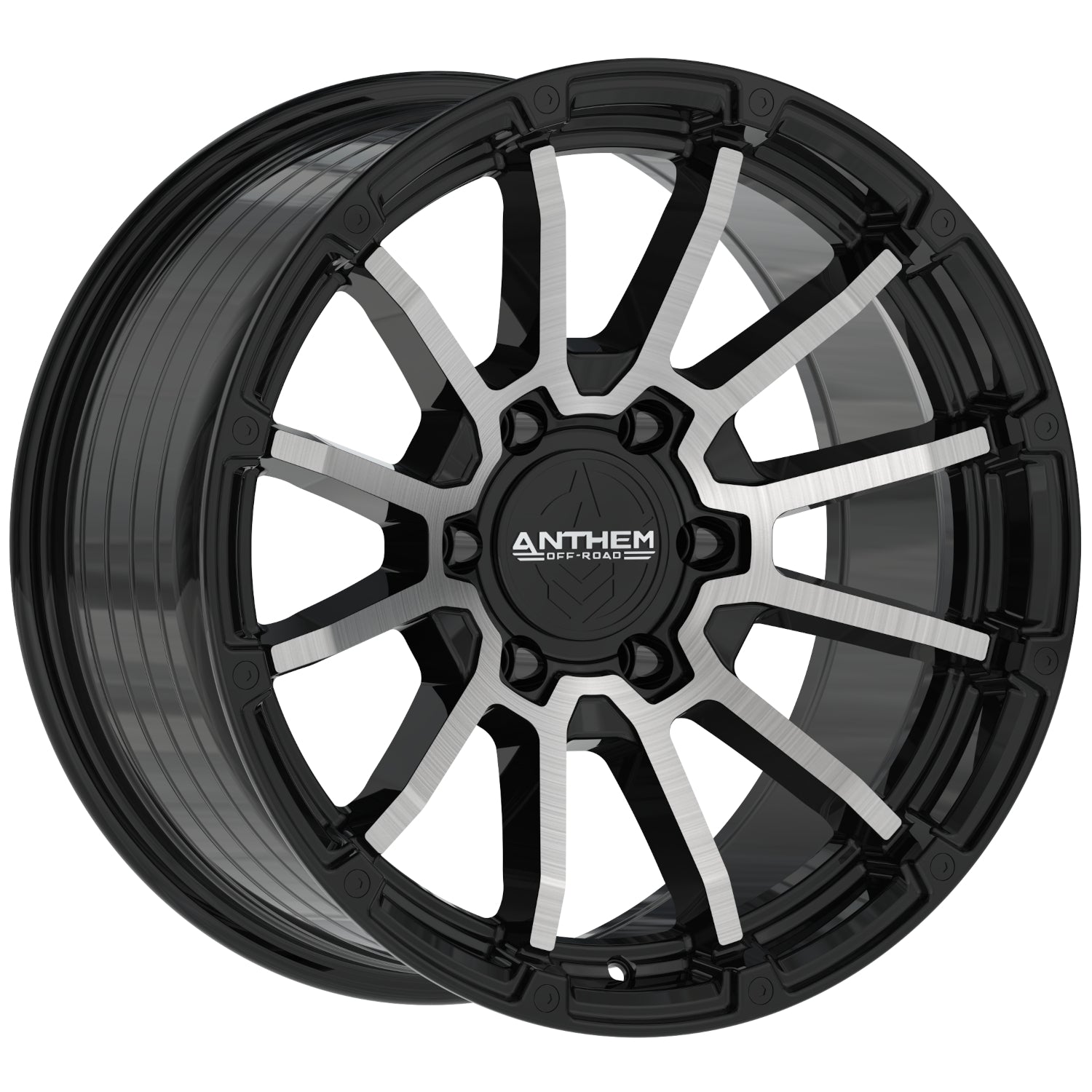 Anthem Off-Road Raider 18X9 -12 Satin Black W/ Machined Face