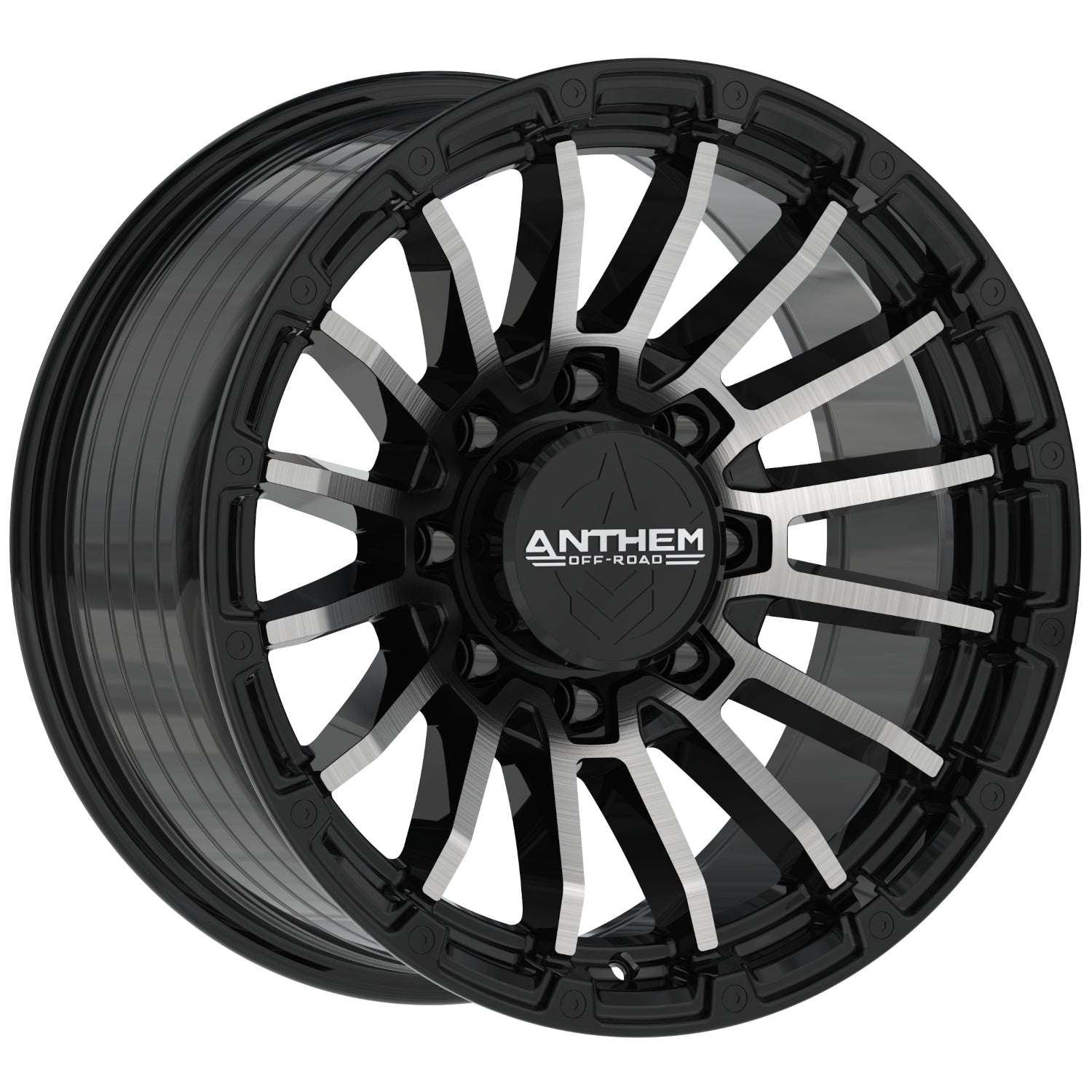 Anthem Off-Road Raider 18X9 -12 Satin Black W/ Machined Face