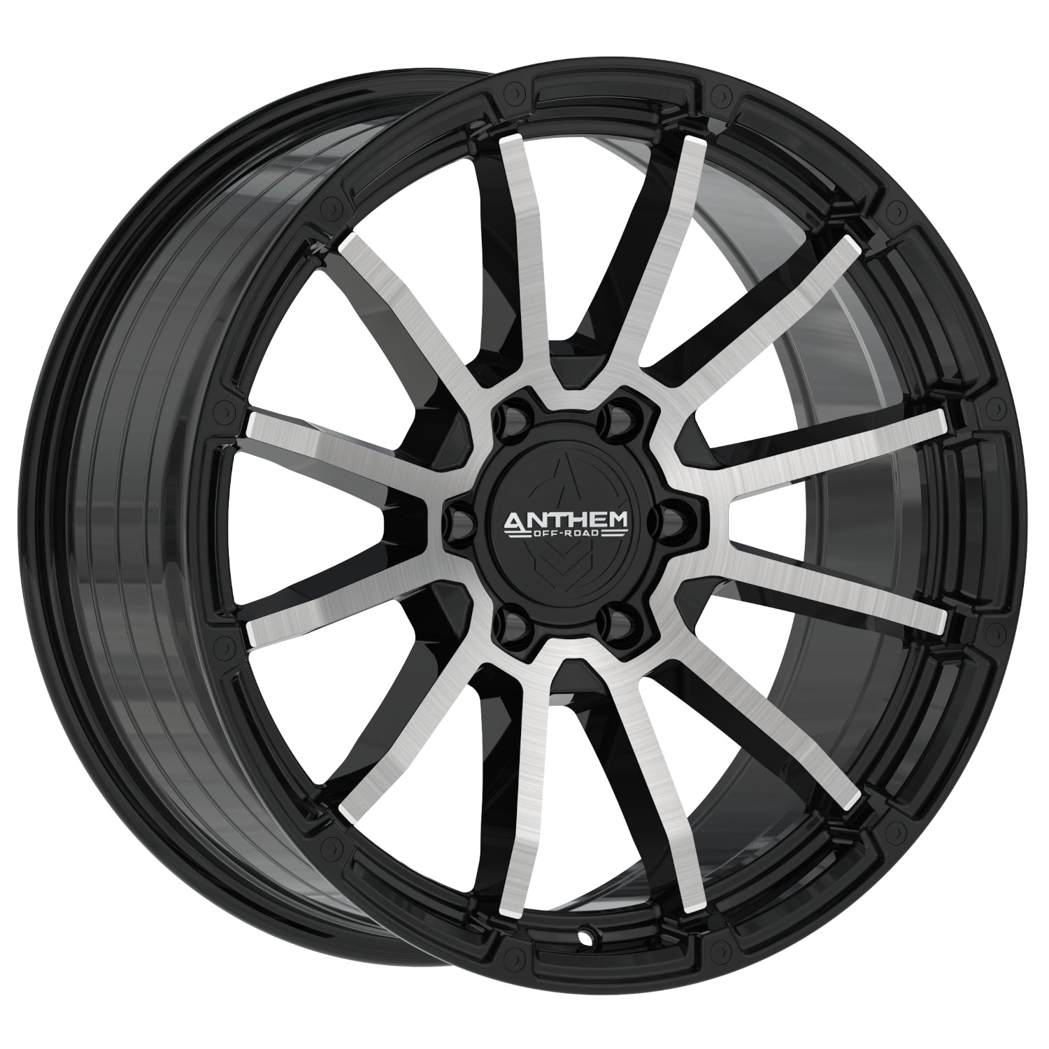 Anthem Off-Road Raider 20X9 +0 Satin Black W/ Machined Face