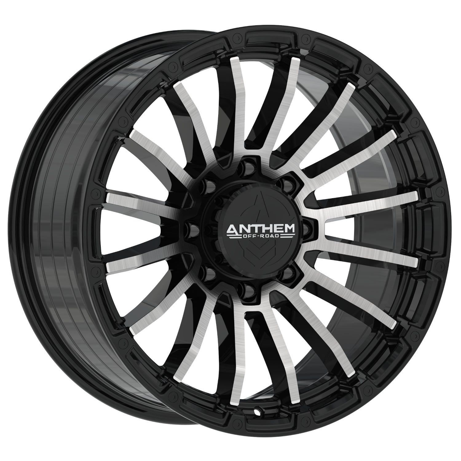 Anthem Off-Road Raider 20X9 +0 Satin Black W/ Machined Face