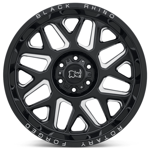 Black Rhino Hard Alloys Reaper 20X9.5 -18 Gloss Black & Milled