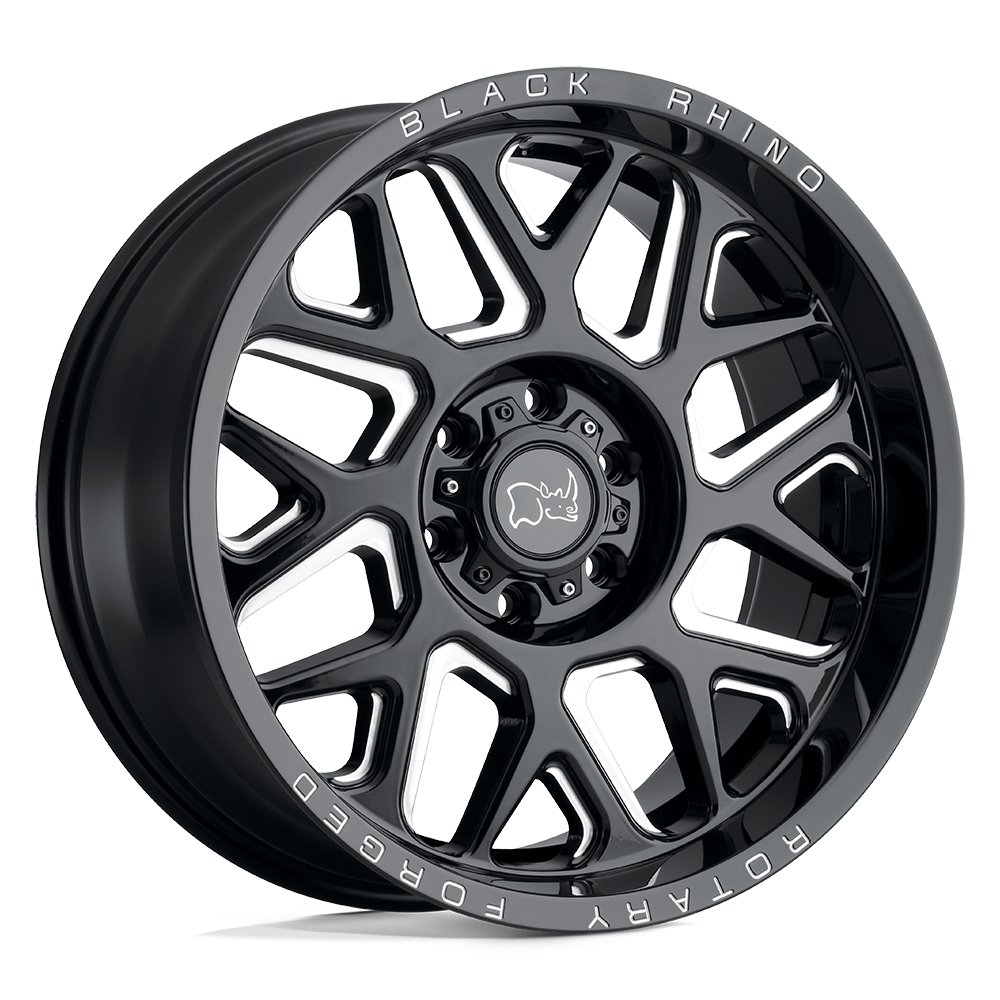 Black Rhino Hard Alloys Reaper 20X11.5 -44 Gloss Black & Milled