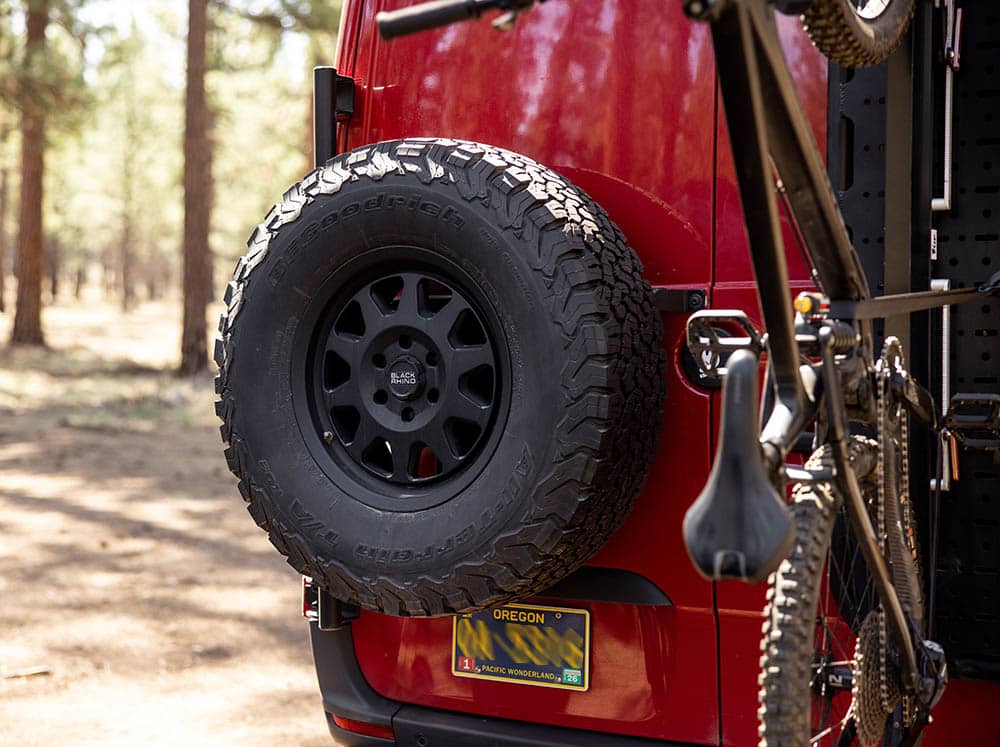 Sprinter Van Rear Tire Carrier + 180 Hinges