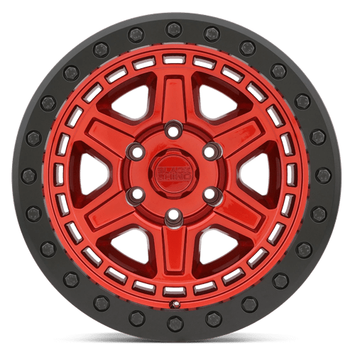 Black Rhino Hard Alloys Reno 17X9 -12 Candy Red W/ Black Ring & Bolt