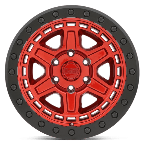 Black Rhino Hard Alloys Reno 17X9 +0 Candy Red W/ Black Ring & Bolt