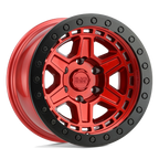 Black Rhino Hard Alloys Reno 17X9 +0 Candy Red W/ Black Ring & Bolt