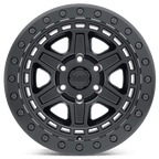 Black Rhino Hard Alloys Reno 17X9 +0 Matte Black W/ Brass Bolts