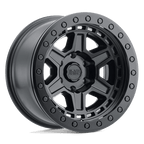 Black Rhino Hard Alloys Reno 17X9 +0 Matte Black W/ Brass Bolts