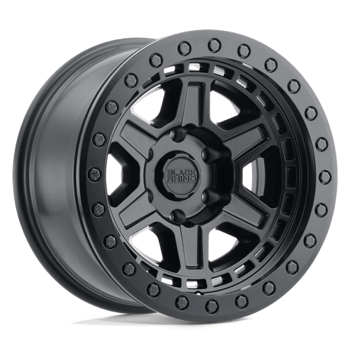 Black Rhino Hard Alloys Reno 17X9 +0 Matte Black W/ Brass Bolts