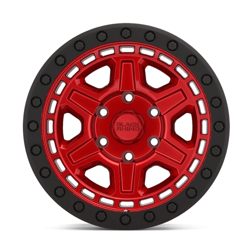 Black Rhino Hard Alloys Reno 17X9 +0 Candy Red W/ Black Ring & Bolt