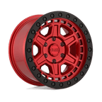 Black Rhino Hard Alloys Reno 17X9 +0 Candy Red W/ Black Ring & Bolt