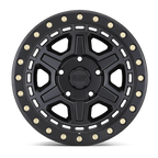 Black Rhino Hard Alloys Reno 17X9 +0 Matte Black W/ Brass Bolts