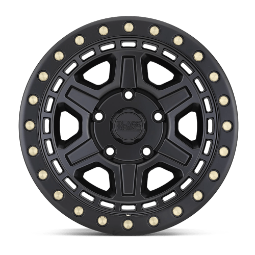 Black Rhino Hard Alloys Reno 17X9 +0 Matte Black W/ Brass Bolts