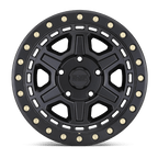 Black Rhino Hard Alloys Reno 17X9 -12 Matte Black W/ Brass Bolts