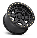 Black Rhino Hard Alloys Reno 17X9 +0 Matte Black W/ Brass Bolts